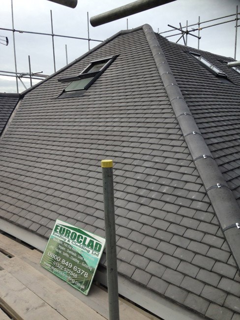 A natural slate roof completed by us