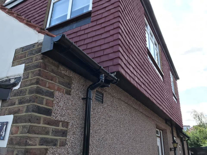 Two houses in Sidcup this week - new black upvc installed